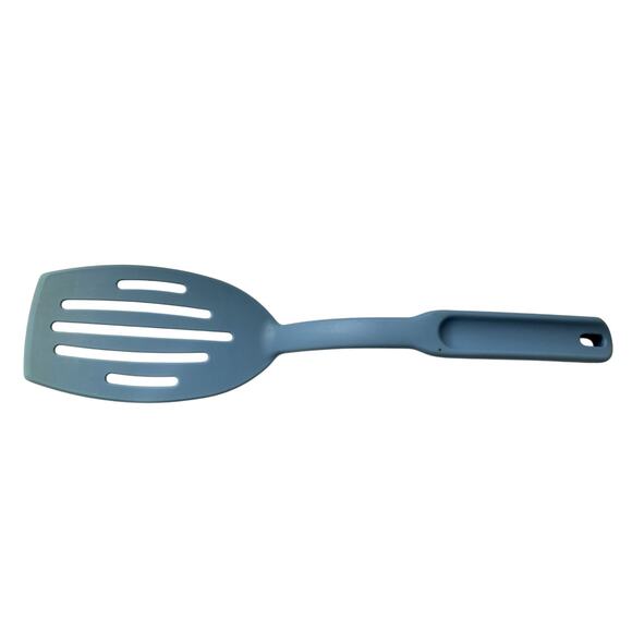 The Pampered Chef Blue Nylon Slotted Spatula Heat Resistant 12 1/2” - Picture 1 of 3